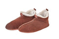 Adult brown natural sheepskin boots with cozy wool interior and genuine leather sole