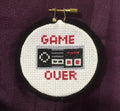 Game Over Controller Counted Cross Stitch DIY Kit, Pattern and Instructions-0