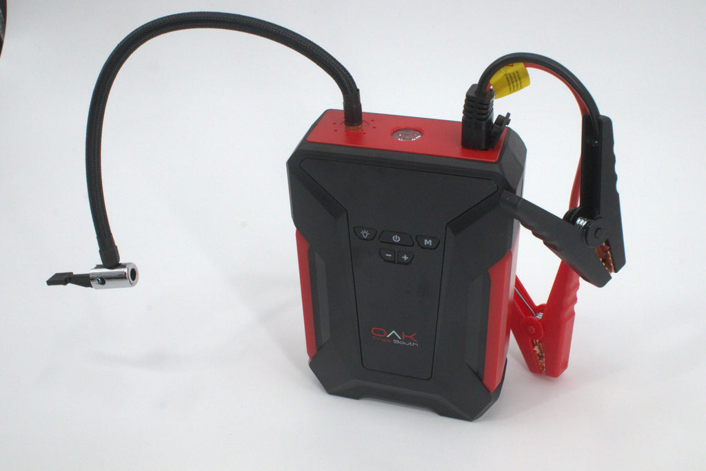 Portable 1000 Amp battery jumper power bank with air compressor cables and carrying case — view 7