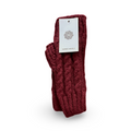 Cozy Crimson Cable-Knit Fingerless Gloves-0