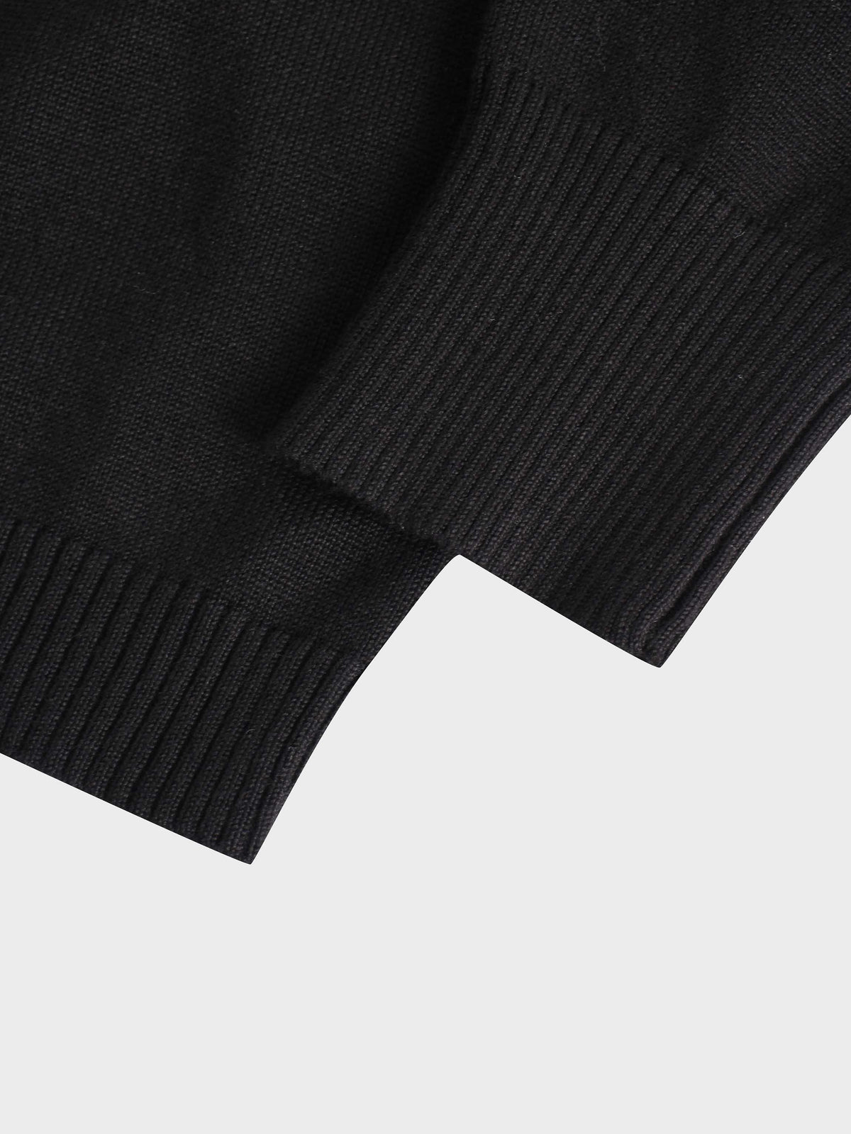 Cropped Bow Cardigan-Black-4