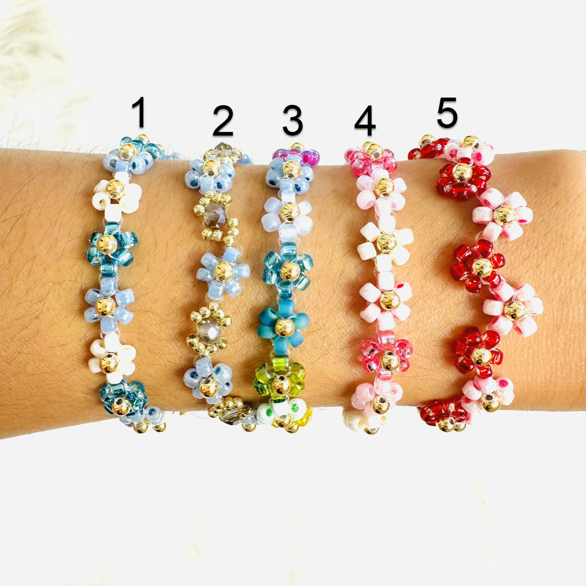 Japanese Miyuki Beaded Flower Bracelet-1