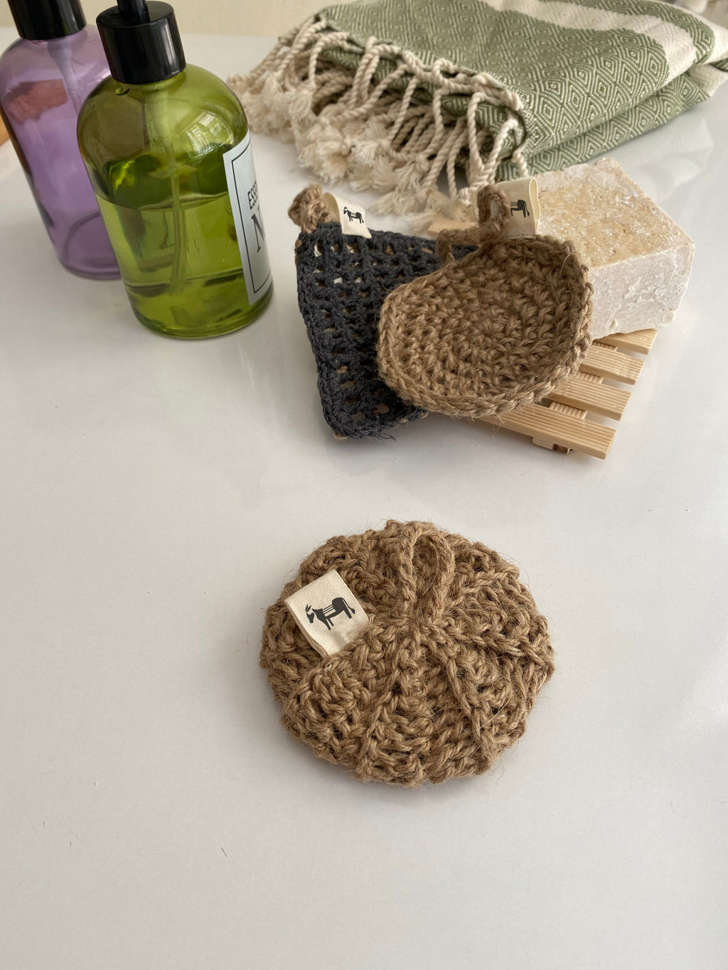 Jute sponge "Round Earth"-1