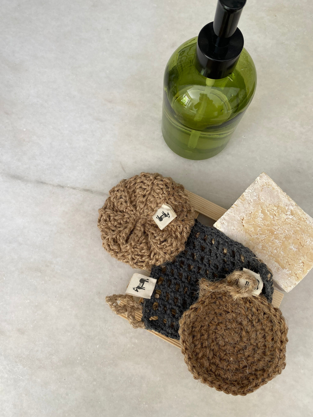 Jute sponge "Round Earth"-4