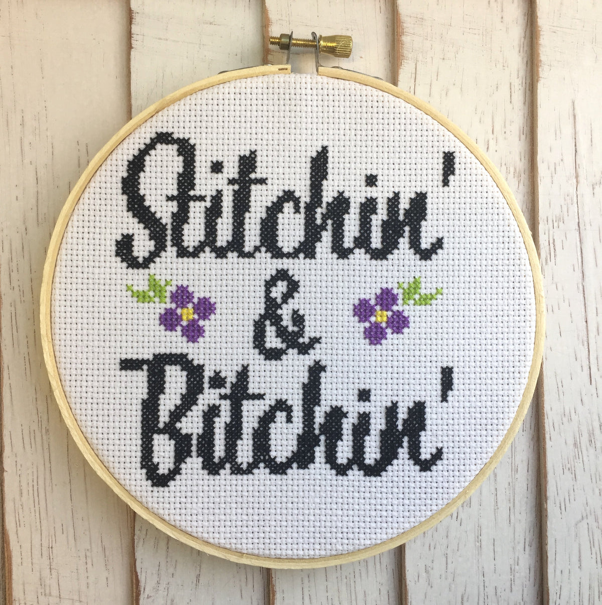 Stitchin' & Bitchin' Counted Cross Stitch DIY KIT Intermediate-2