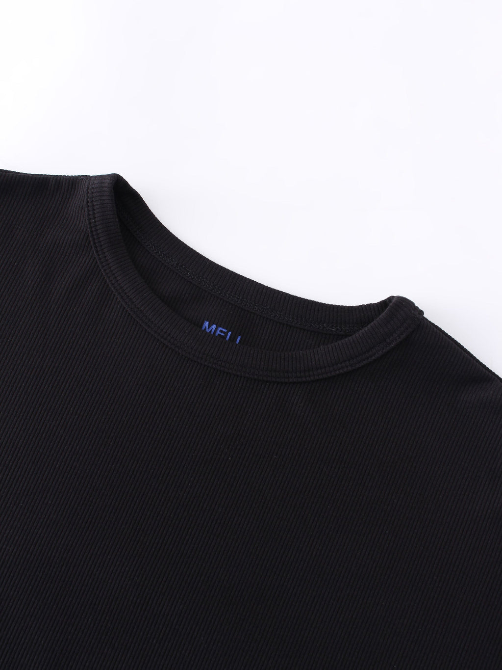 Ribbed Swing Tee-Black-2