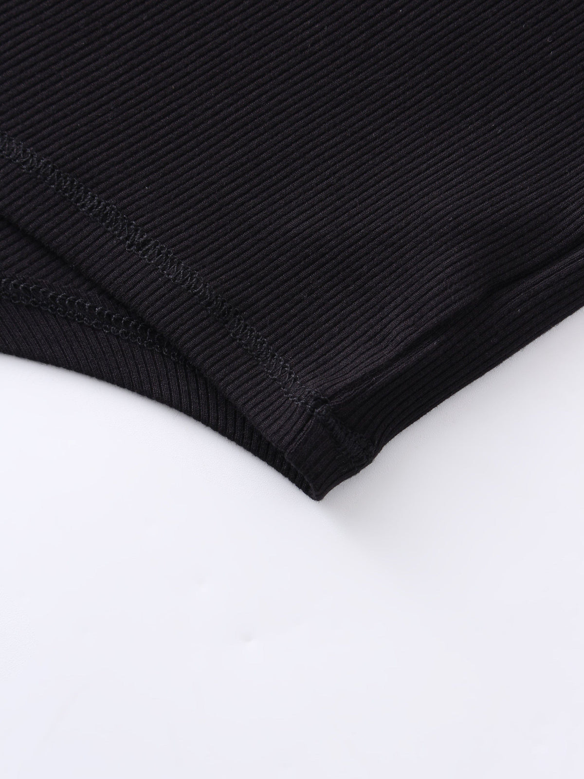 Ribbed Swing Tee-Black-4