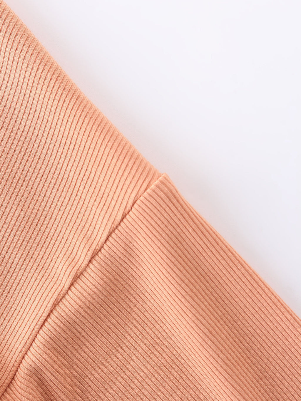 Ribbed Swing Tee-Peach-3