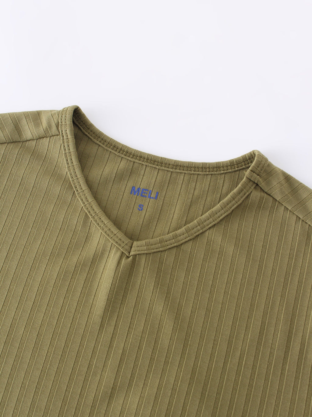Ribbed High V Bomber-Olive-2