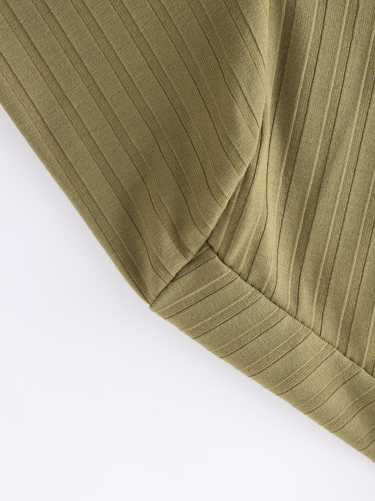 Ribbed High V Bomber-Olive-3