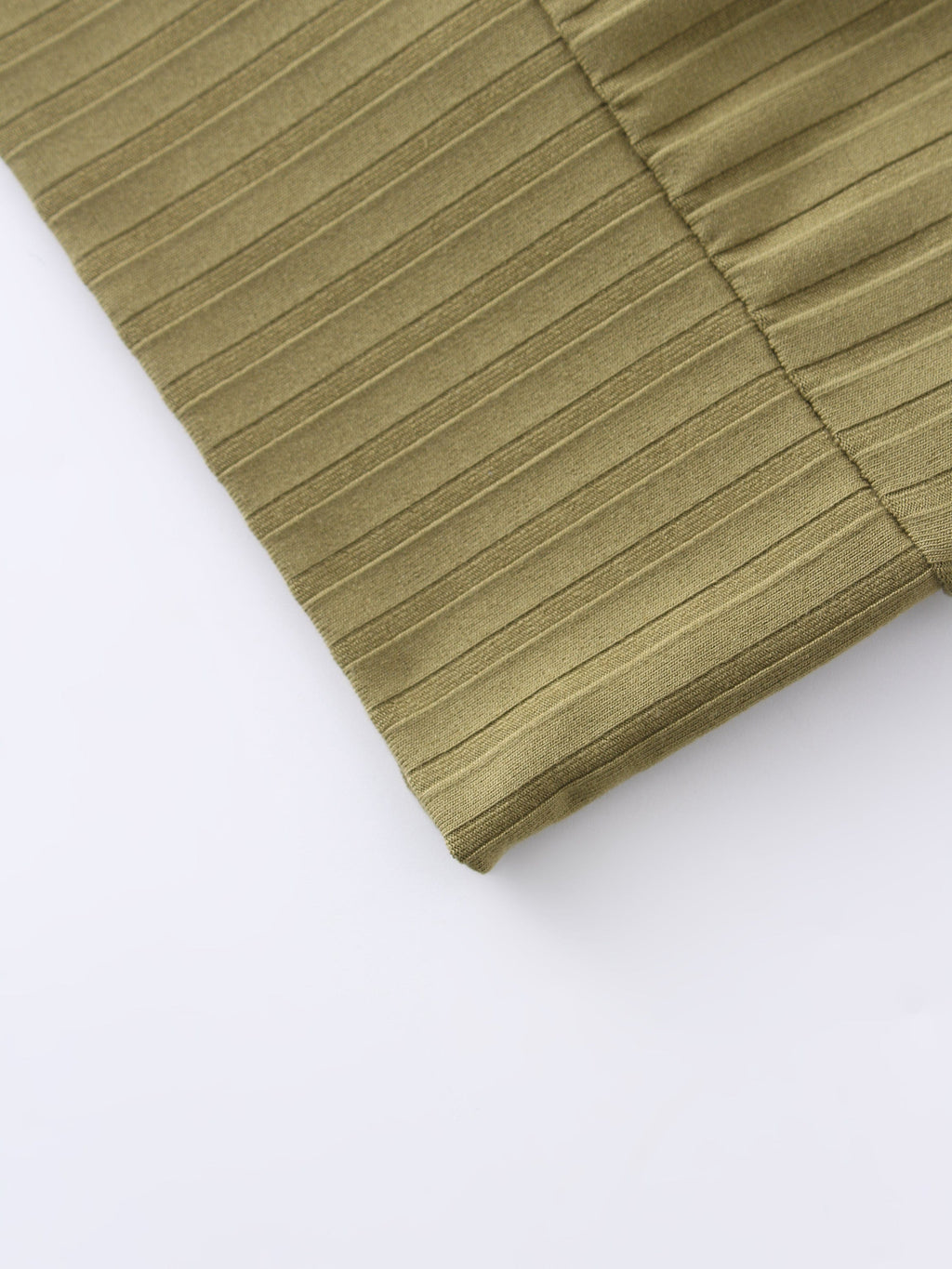 Ribbed High V Bomber-Olive-4