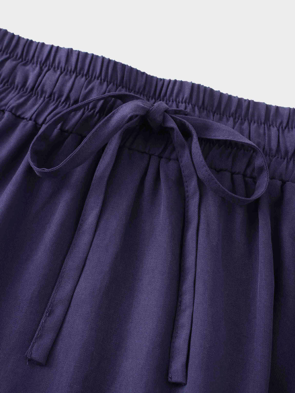 Drawstring Circle Skirt-Navy-4