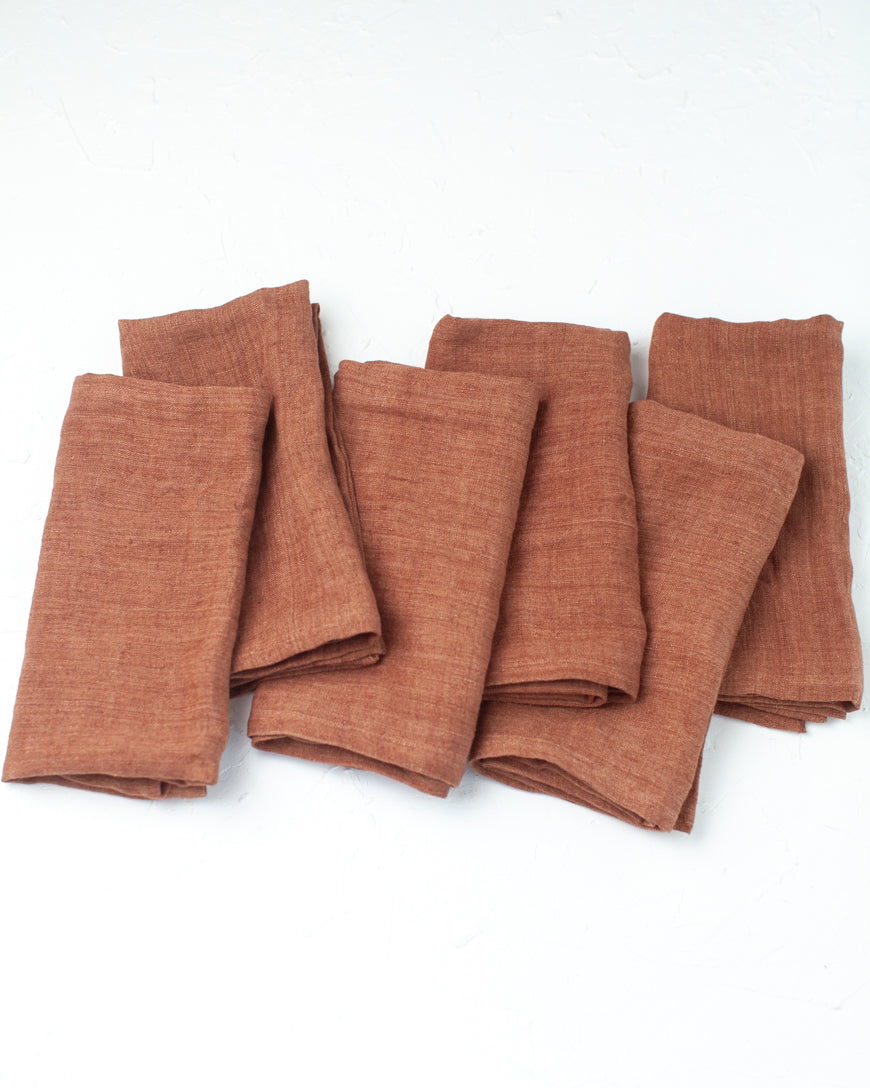 Stone Washed Linen Dinner Napkins-6