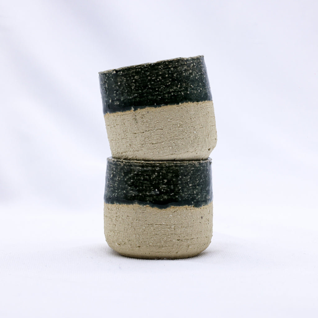 Bluvio Handmade Ceramic Milled Stoneware Espresso Mug-3