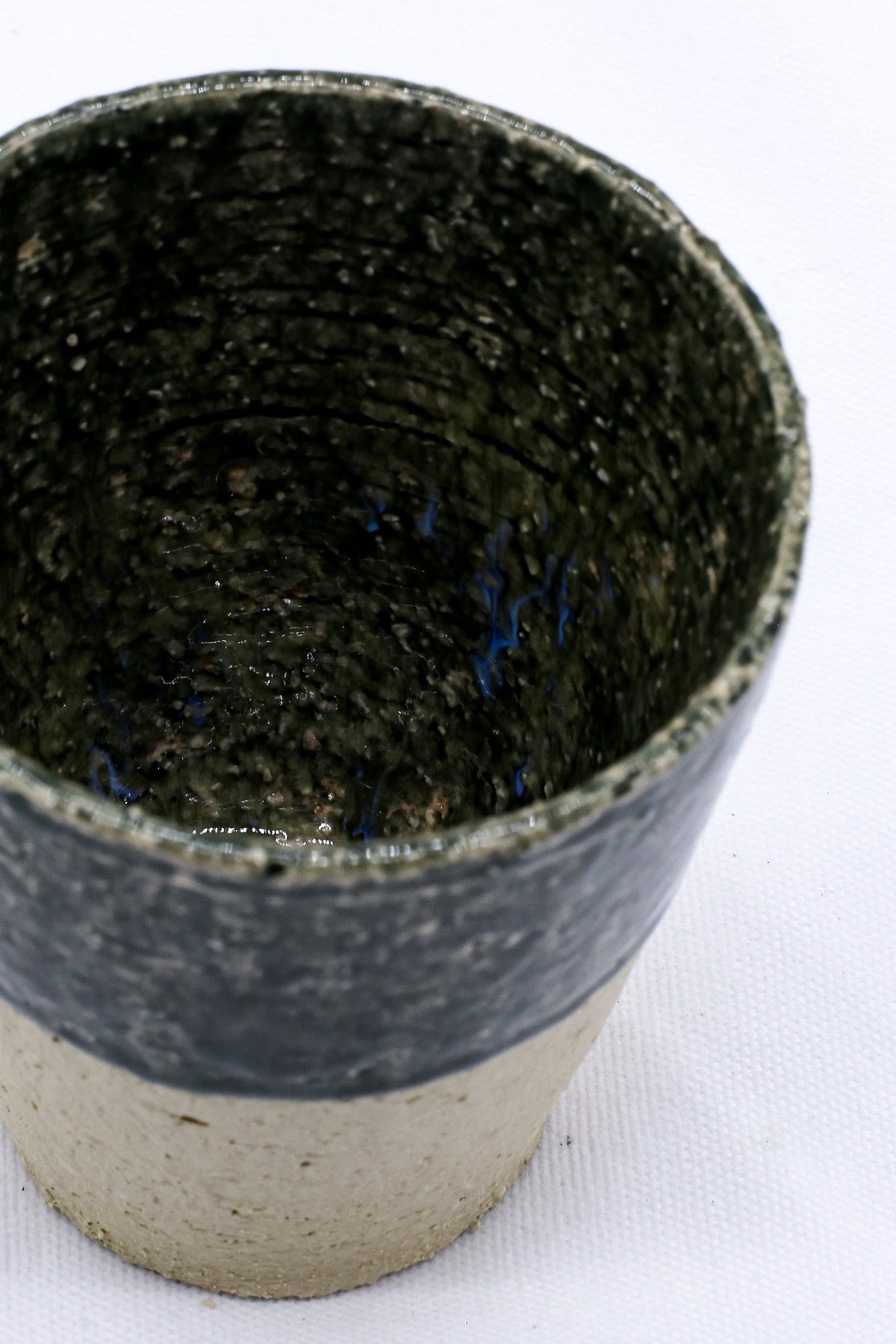 Blunero Quadra Milled Stoneware Tall Handmade Ceramic Cup-2