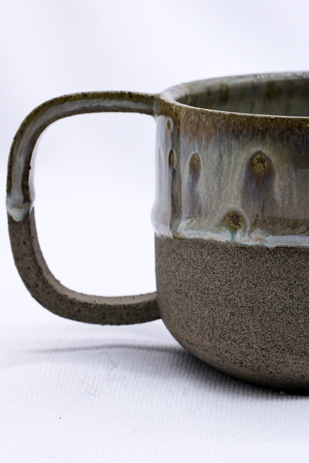 Brown Handmade Ceramic Smoked Grey Stoneware Big Ceramic Mug-1