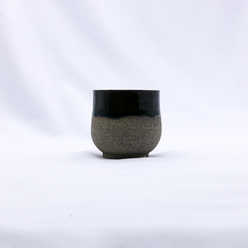Bluverde Tazza Handmade Ceramic Smoked Grey Stoneware Short Cup-0