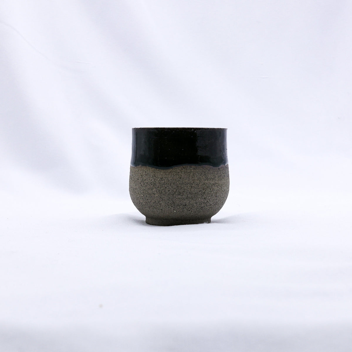 Bluverde Tazza Handmade Ceramic Smoked Grey Stoneware Short Cup-0