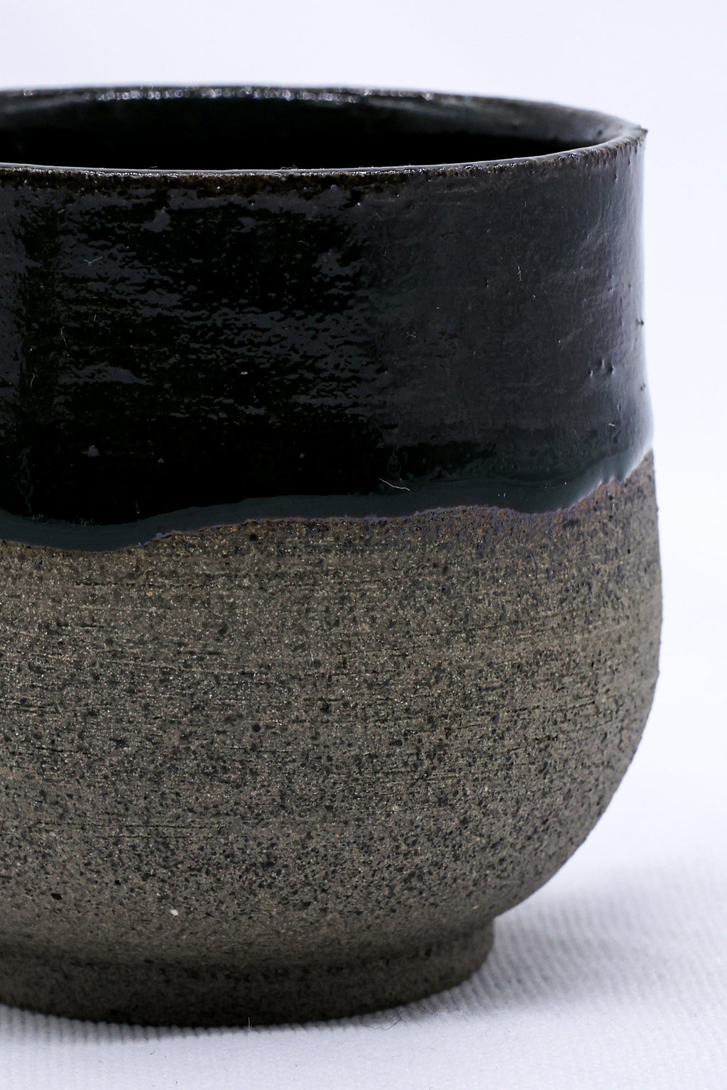 Bluverde Tazza Handmade Ceramic Smoked Grey Stoneware Short Cup-1