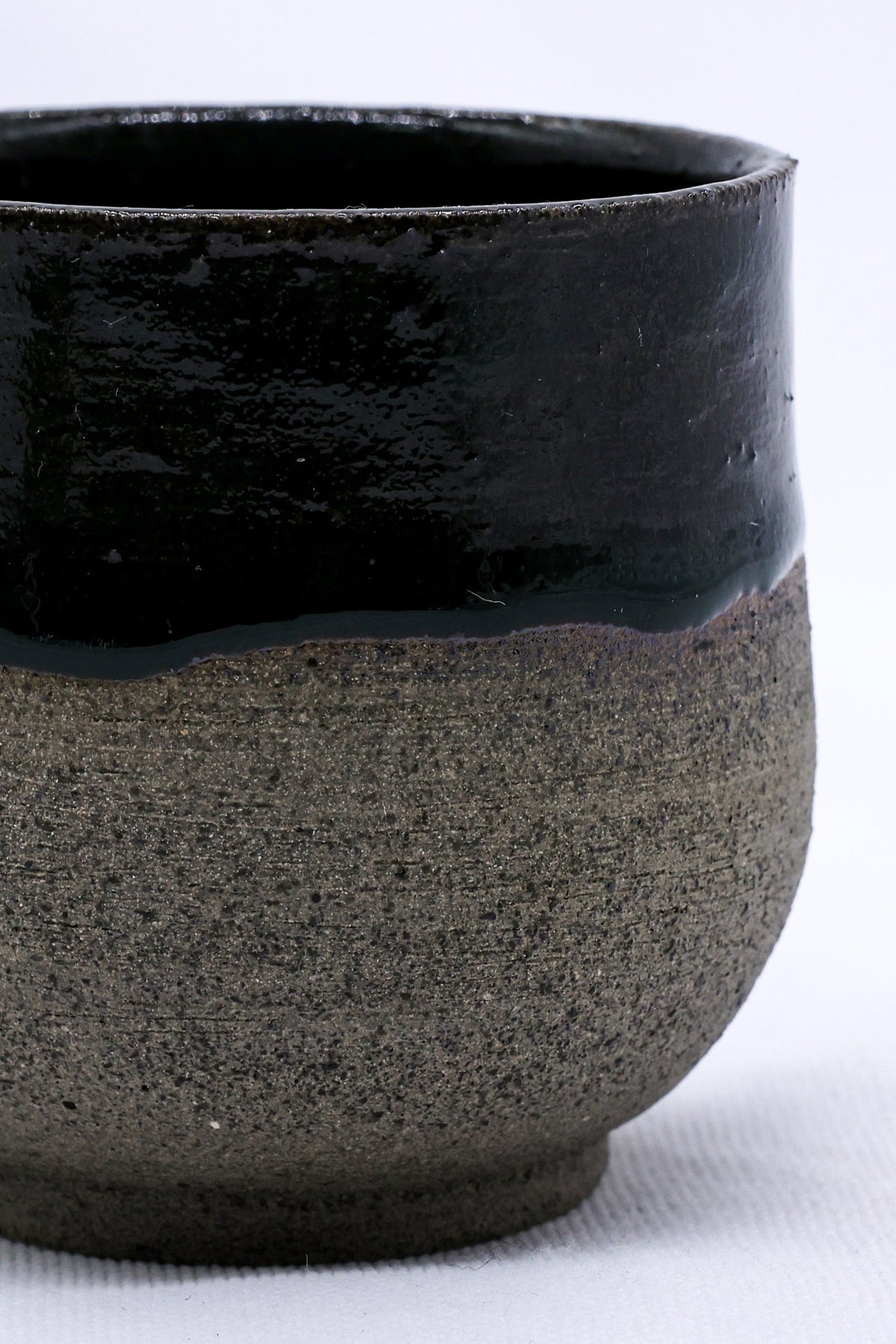 Bluverde Tazza Handmade Ceramic Smoked Grey Stoneware Short Cup-1