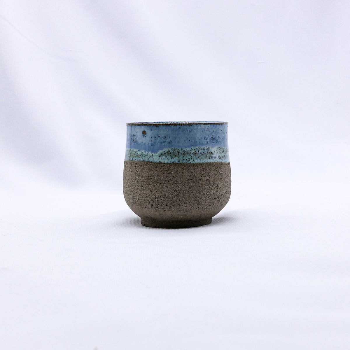 Blulume Tazza Handmade Ceramic Smoked Grey Stoneware Short Cup-0