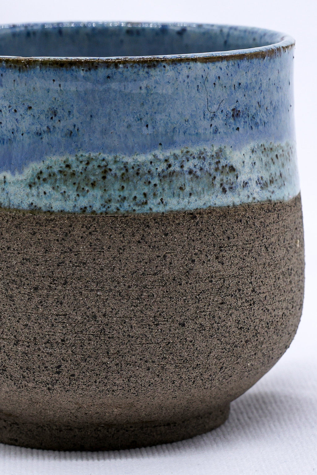 Blulume Tazza Handmade Ceramic Smoked Grey Stoneware Short Cup-1