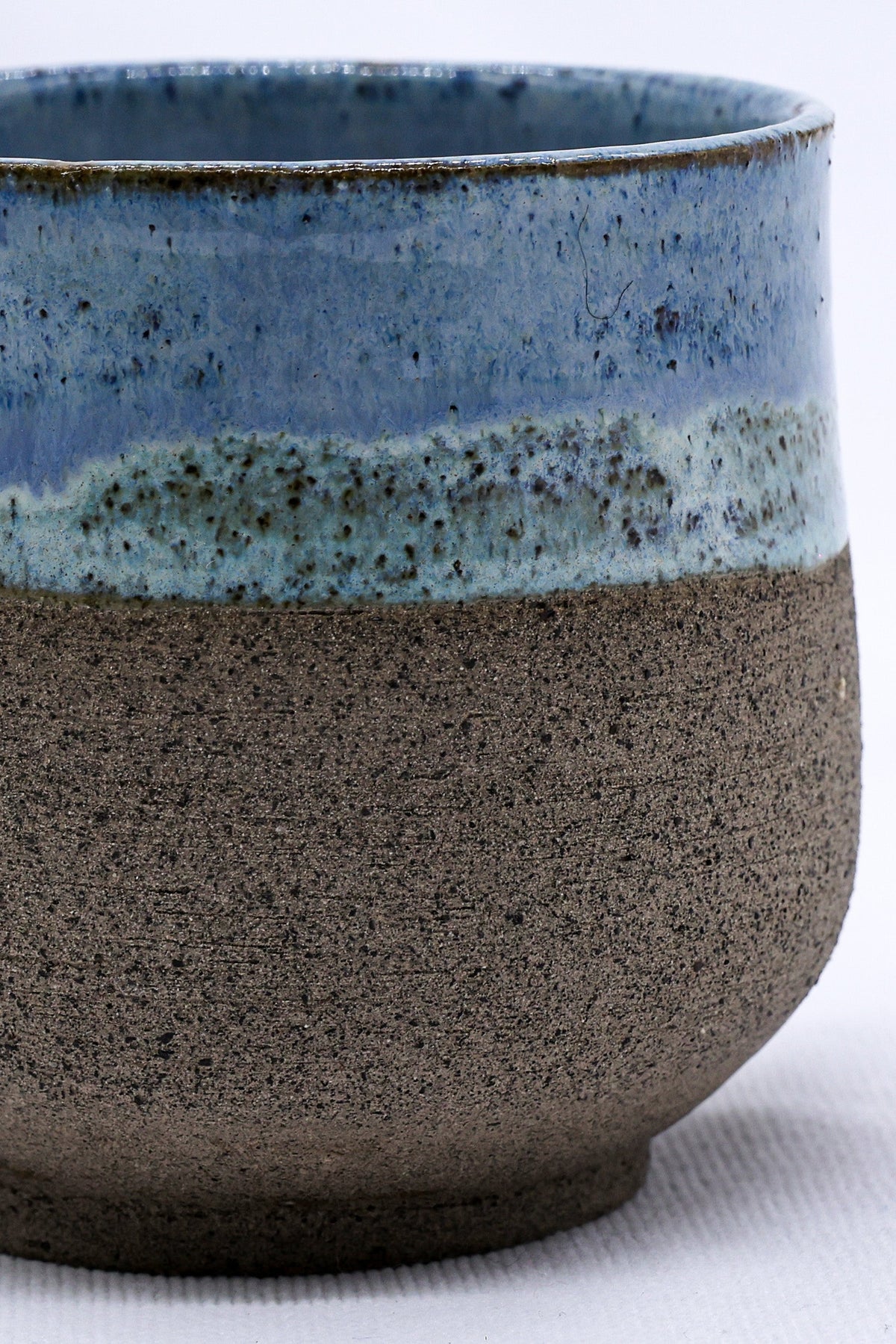 Blulume Tazza Handmade Ceramic Smoked Grey Stoneware Short Cup-1