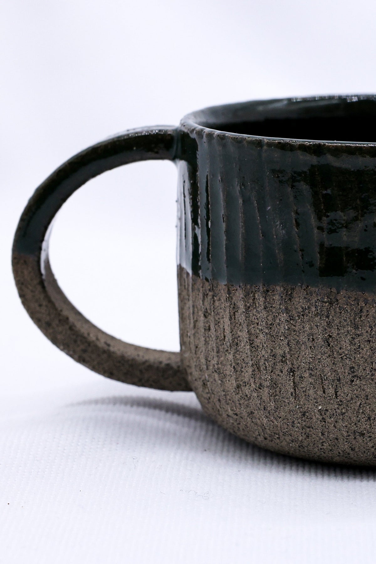 Bluverde Arte Handmade Ceramic Smoked Grey Stoneware Mug-2