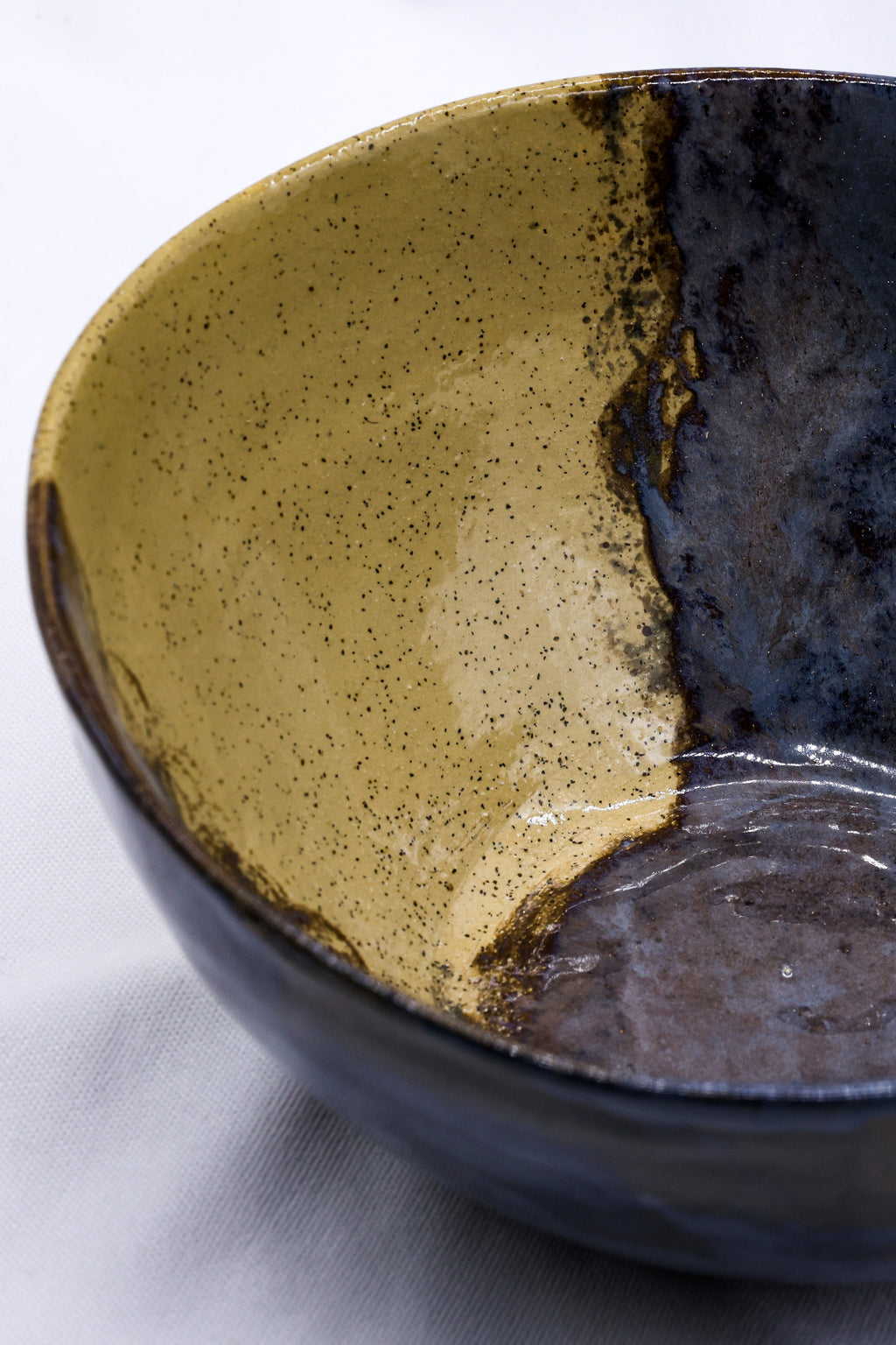Large Indigo Clay Shore Handmade Ceramic Stoneware Dinner Bowl-1