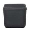 Black portable shockproof speaker case made of nylon featuring carrying strap and zipper closure