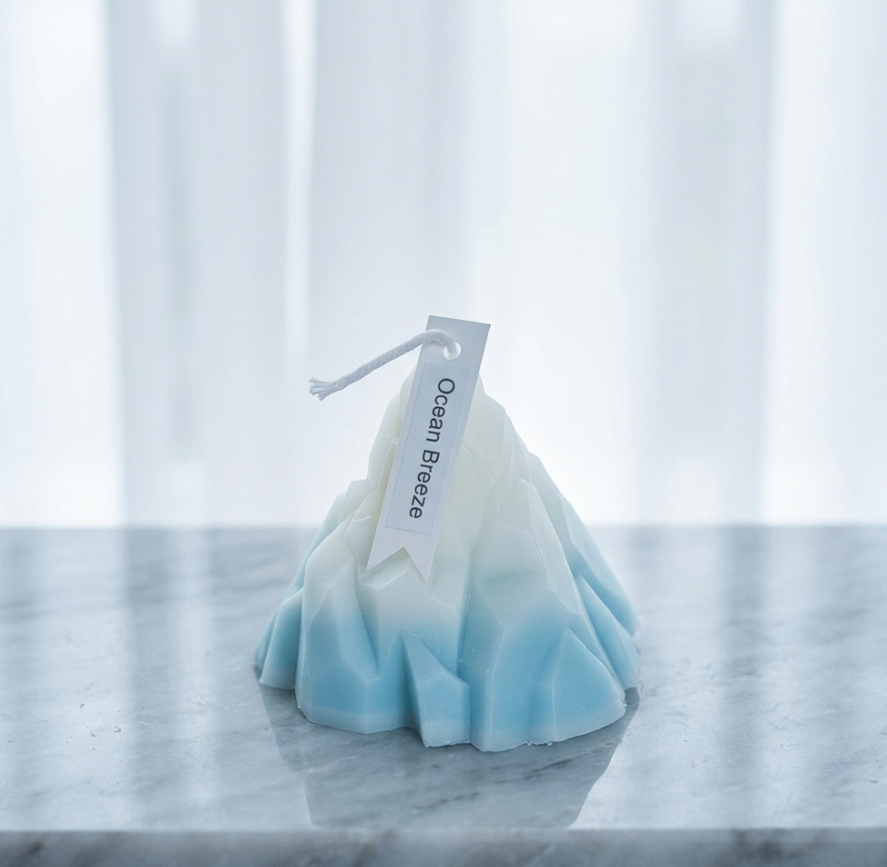 Iceberg Sculpture Candle | Blue Ice & Clear Ice-0