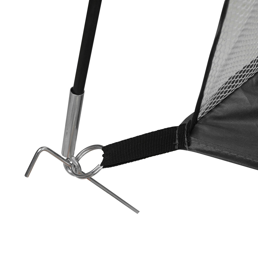 Black 3-meter Centra golf practice net with precision target, fibreglass poles, and carrying bag — view 3