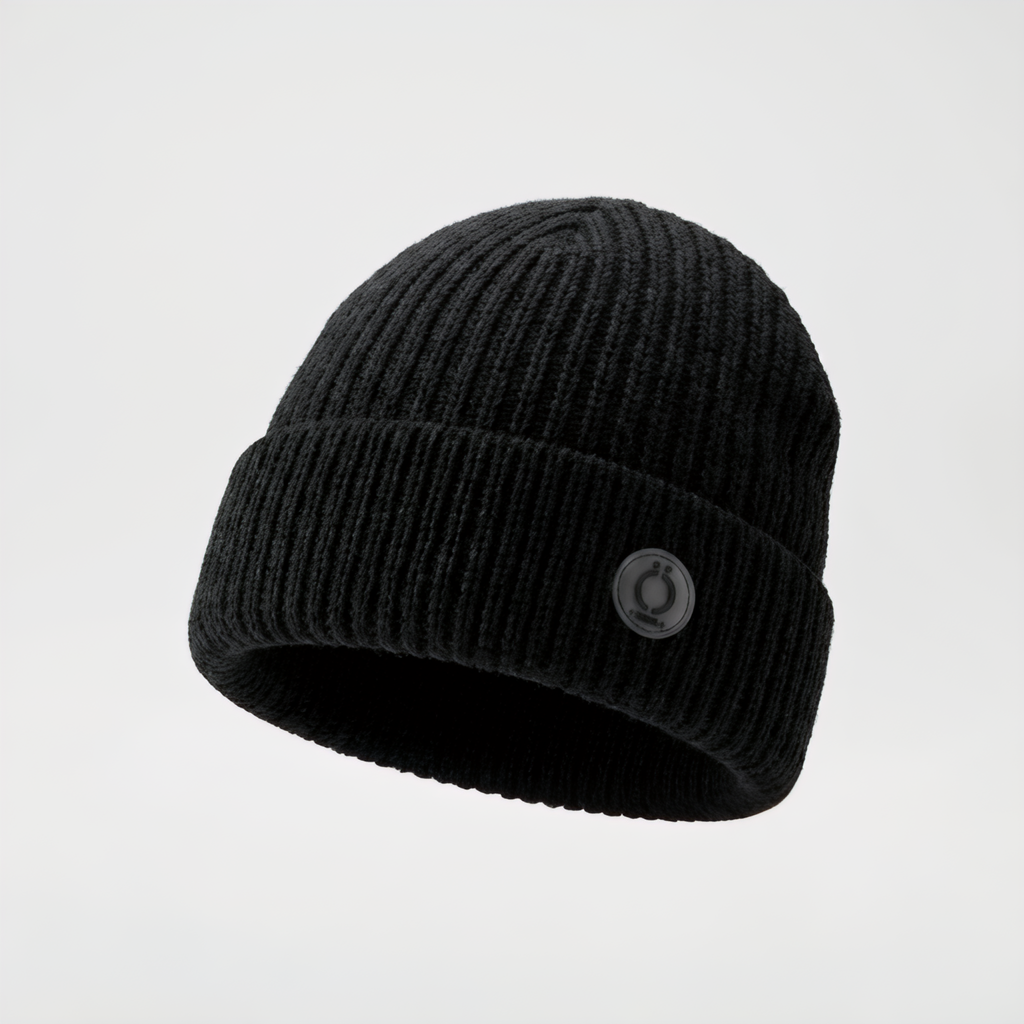 JUNO Winter Hat chunky knit beanie with folded cuff and soft fleece lining