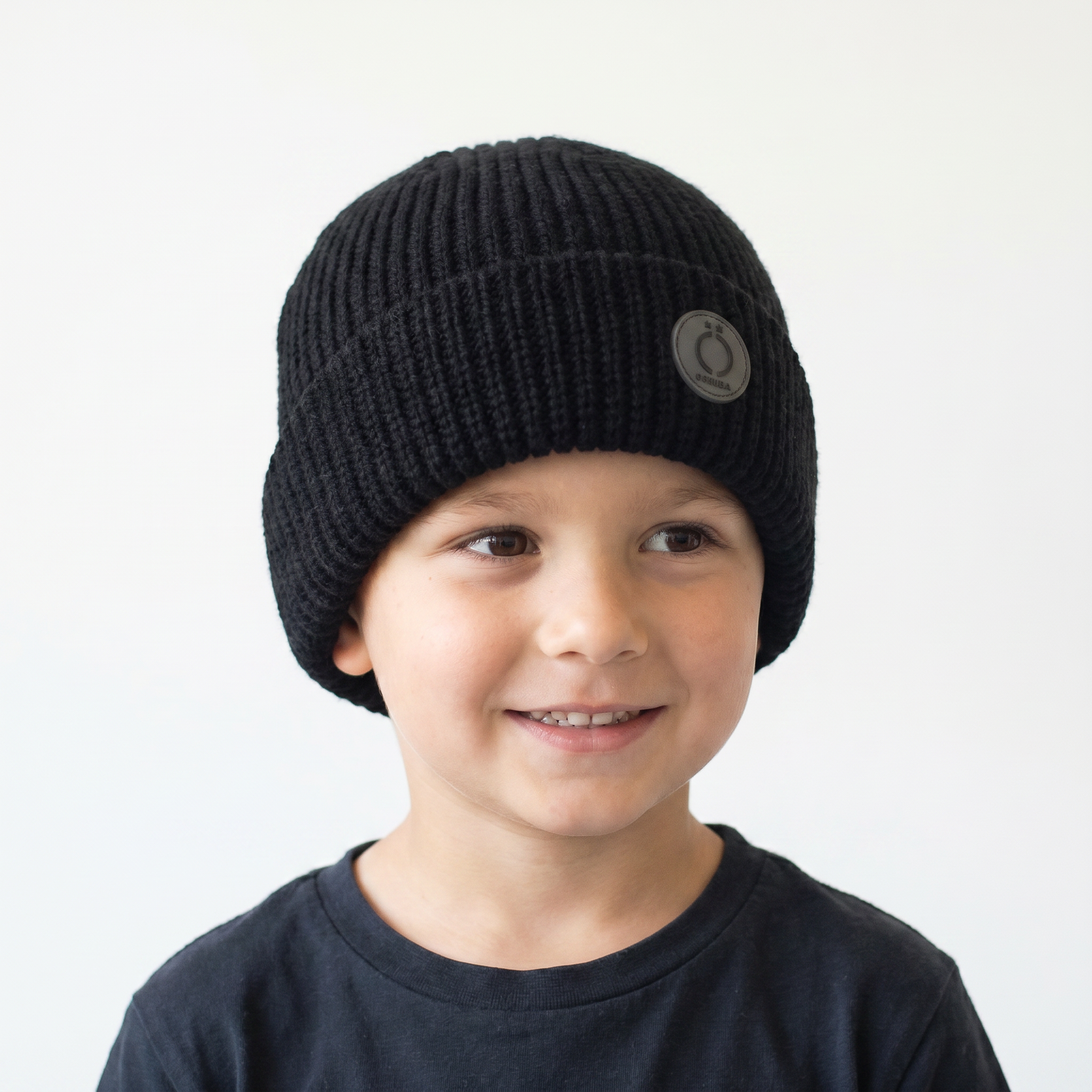 JUNO Winter Hat chunky knit beanie with folded cuff and soft fleece lining — view 3
