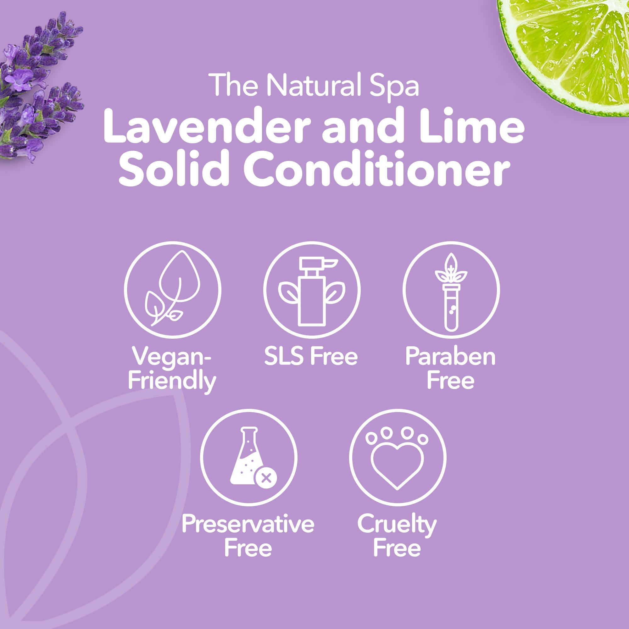 Lavender and lime solid conditioner bar in plastic-free packaging for eco-friendly natural hair care — view 5