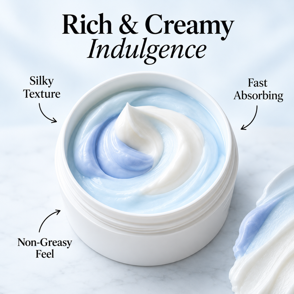 Blue Meridian Body Buttercream – Moisturizing Shea Butter & Safflower Oil, Bergamot & Neroli Scent, 8 oz-4