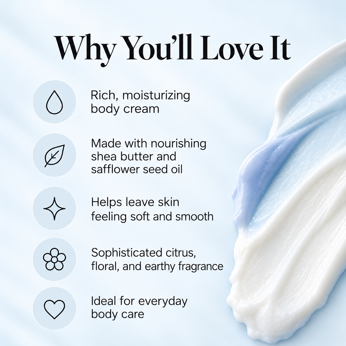 Blue Meridian Body Buttercream – Moisturizing Shea Butter & Safflower Oil, Bergamot & Neroli Scent, 8 oz-1