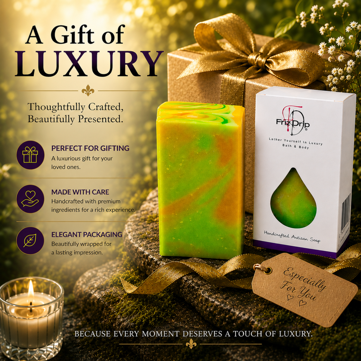 Ginger + Lime Soap Bar | Zesty Handmade Moisturizing Bath Soap-2
