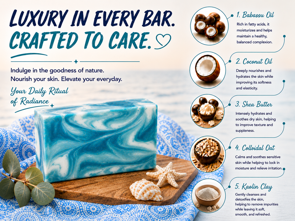 Blue Meridian Soap Bar | Masculine Scent Handmade Moisturizing Bath Soap-4