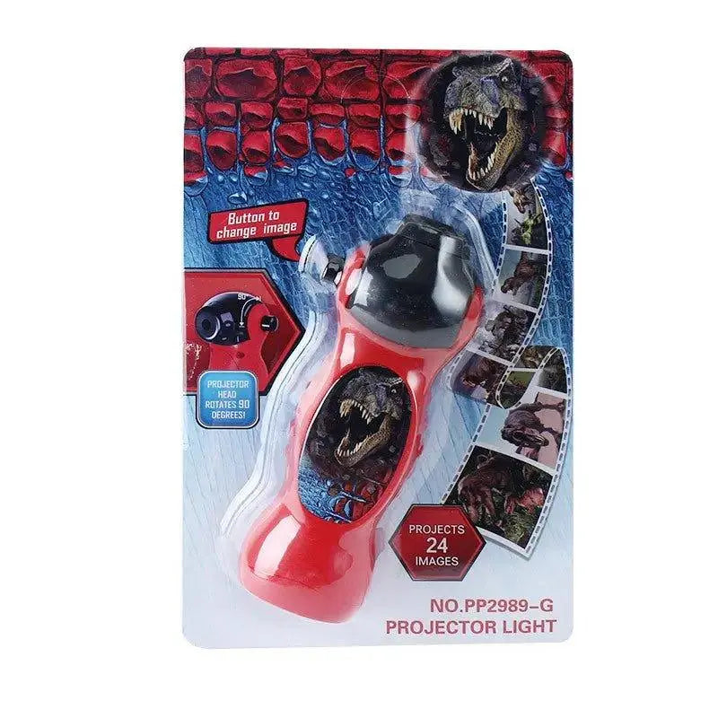 Handheld imagination projector toy flashlight in bright colors showing magical figure projections on a wall — view 4