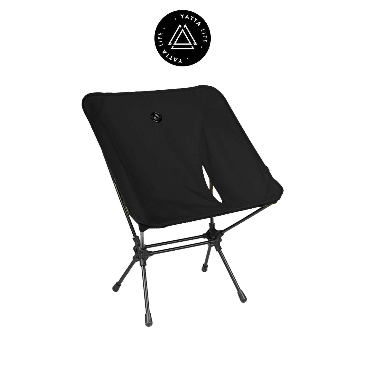 Army green ultralight folding camping chair with aluminum frame and black storage pouch — view 5