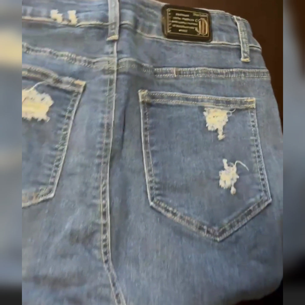 Handmade women's premium denim skirt featuring a comfortable fit and stylish design for everyday casual wear — view 5