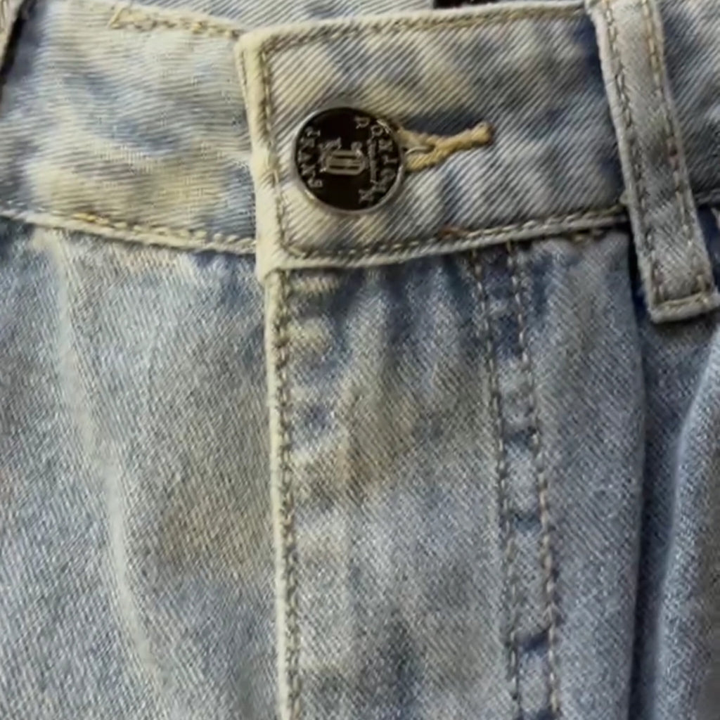 Handmade women's premium denim skirt featuring a comfortable fit and stylish design for everyday casual wear — view 3