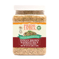 Extra Long Indian Brown Basmati Rice - Naturally Aged Healthy Grain Jar-0