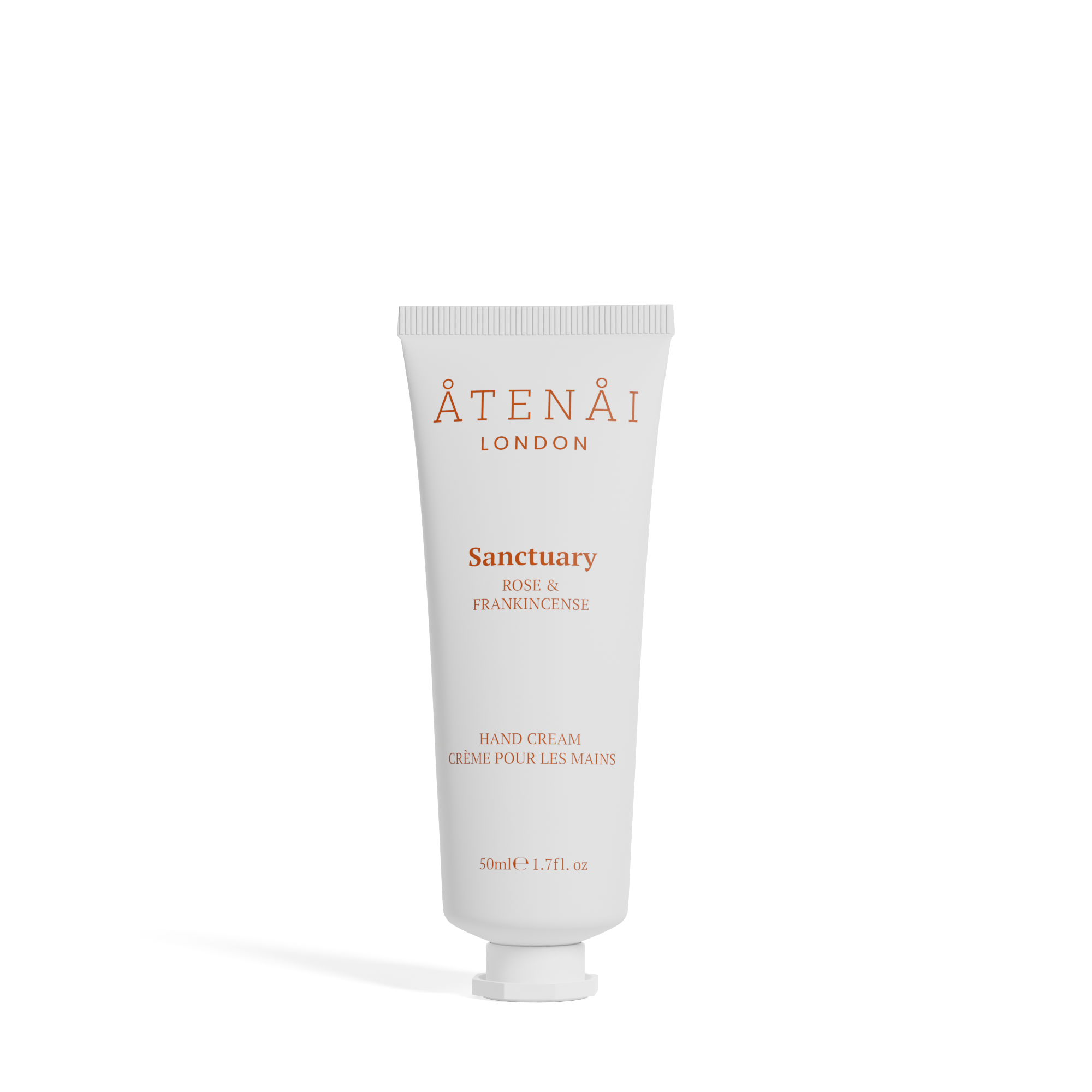 Sanctuary anti-ageing hand cream tube in rose and frankincense scent, 50ml size