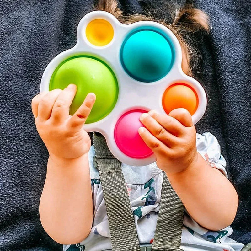 Colorful baby rattle puzzle early education toy with vibrant silicone foam pieces for sensory exploration — view 2