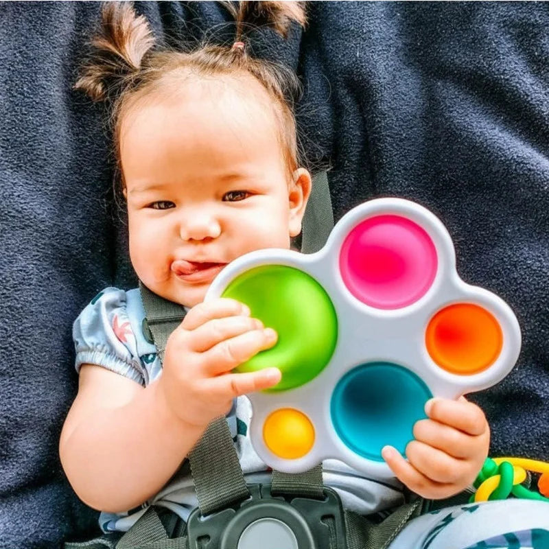 Colorful baby rattle puzzle early education toy with vibrant silicone foam pieces for sensory exploration — view 4
