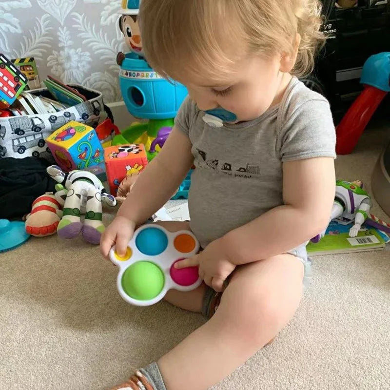 Colorful baby rattle puzzle early education toy with vibrant silicone foam pieces for sensory exploration — view 5