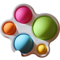 Colorful baby rattle puzzle early education toy with vibrant silicone foam pieces for sensory exploration