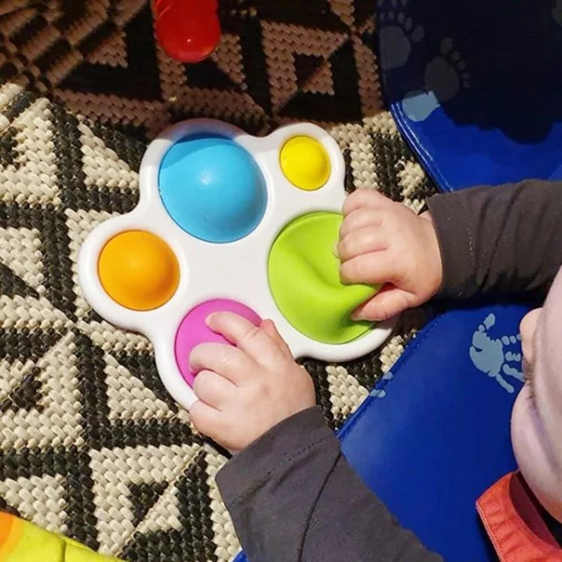Colorful baby rattle puzzle early education toy with vibrant silicone foam pieces for sensory exploration — view 3